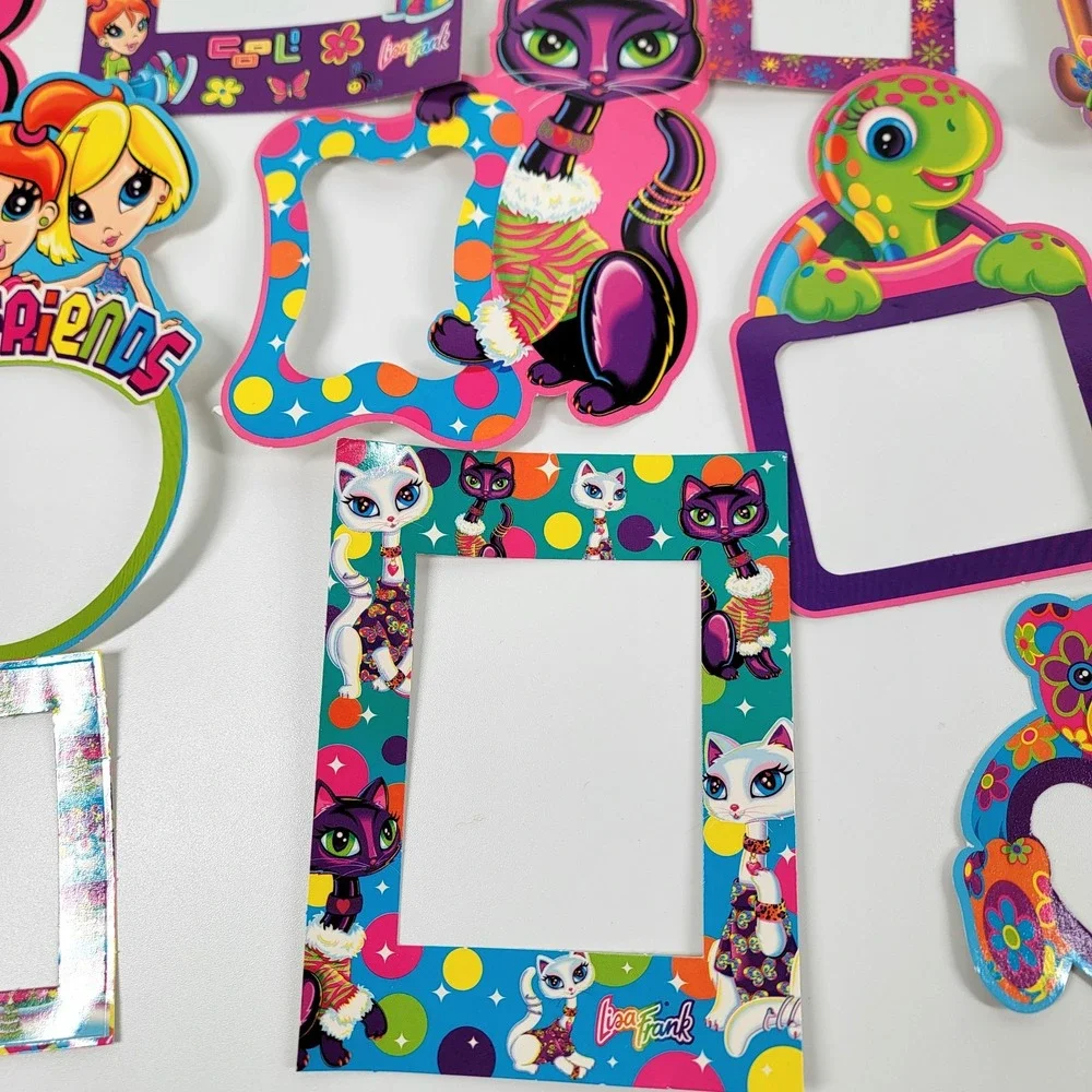 Huge Lisa‎ Frank Vintage Y2K Lot Cardboard Picture Frames Stickers Scrapbook